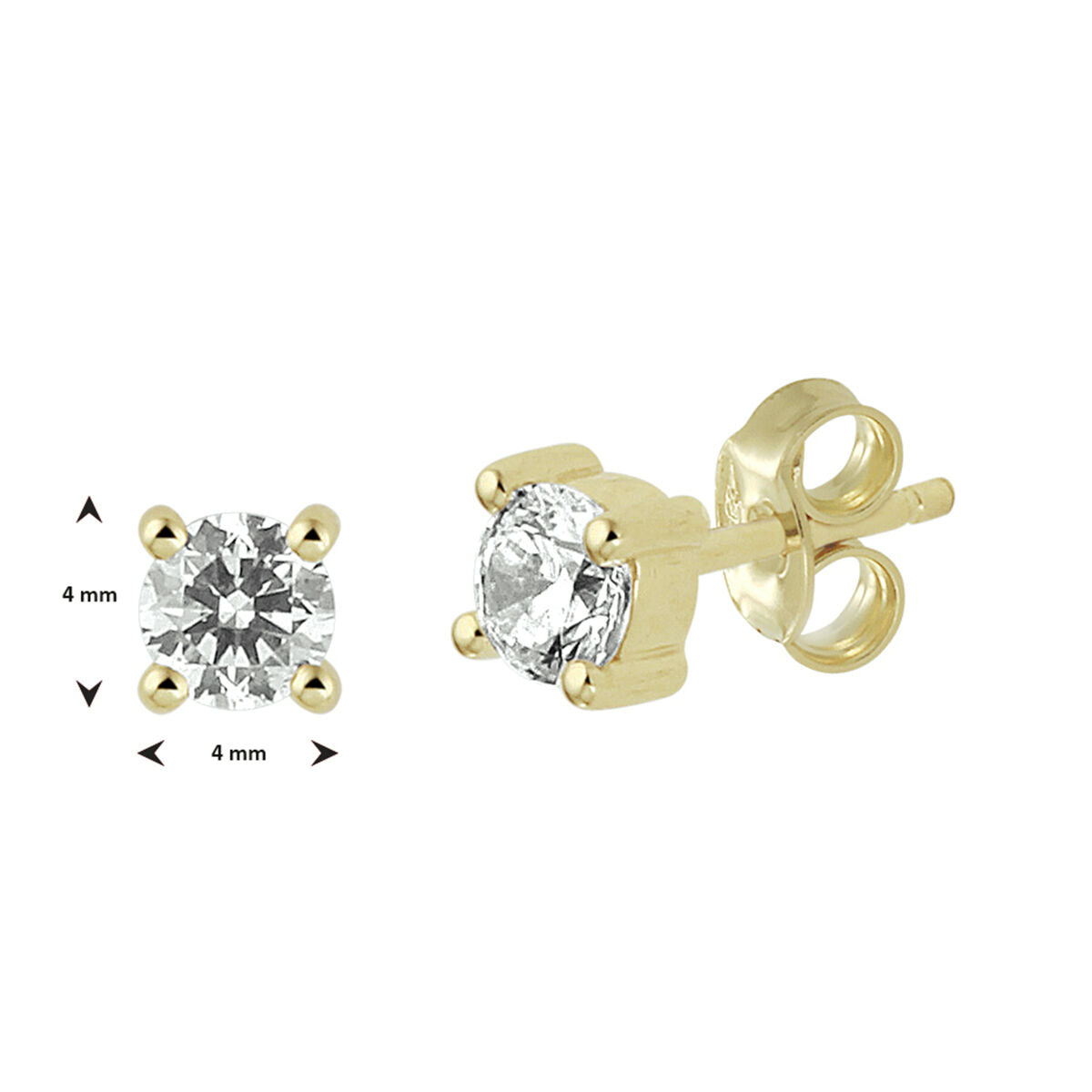 Fantasy Collection Oorbellen zirkonia 14K geelgoud