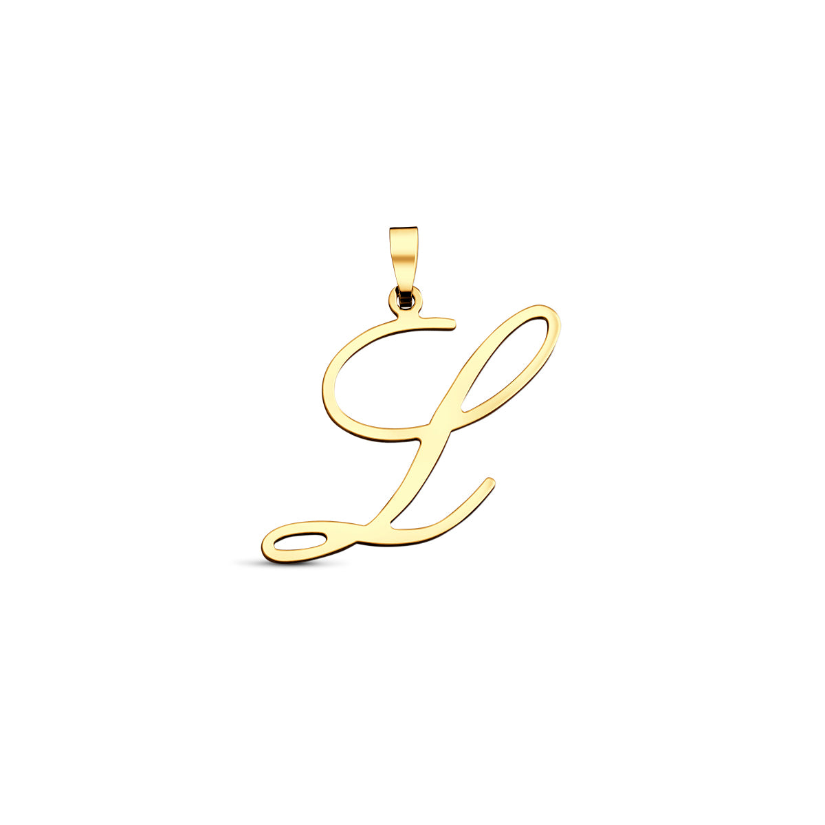Hanger sierletter L 20 mm 14K geelgoud #Letter_L