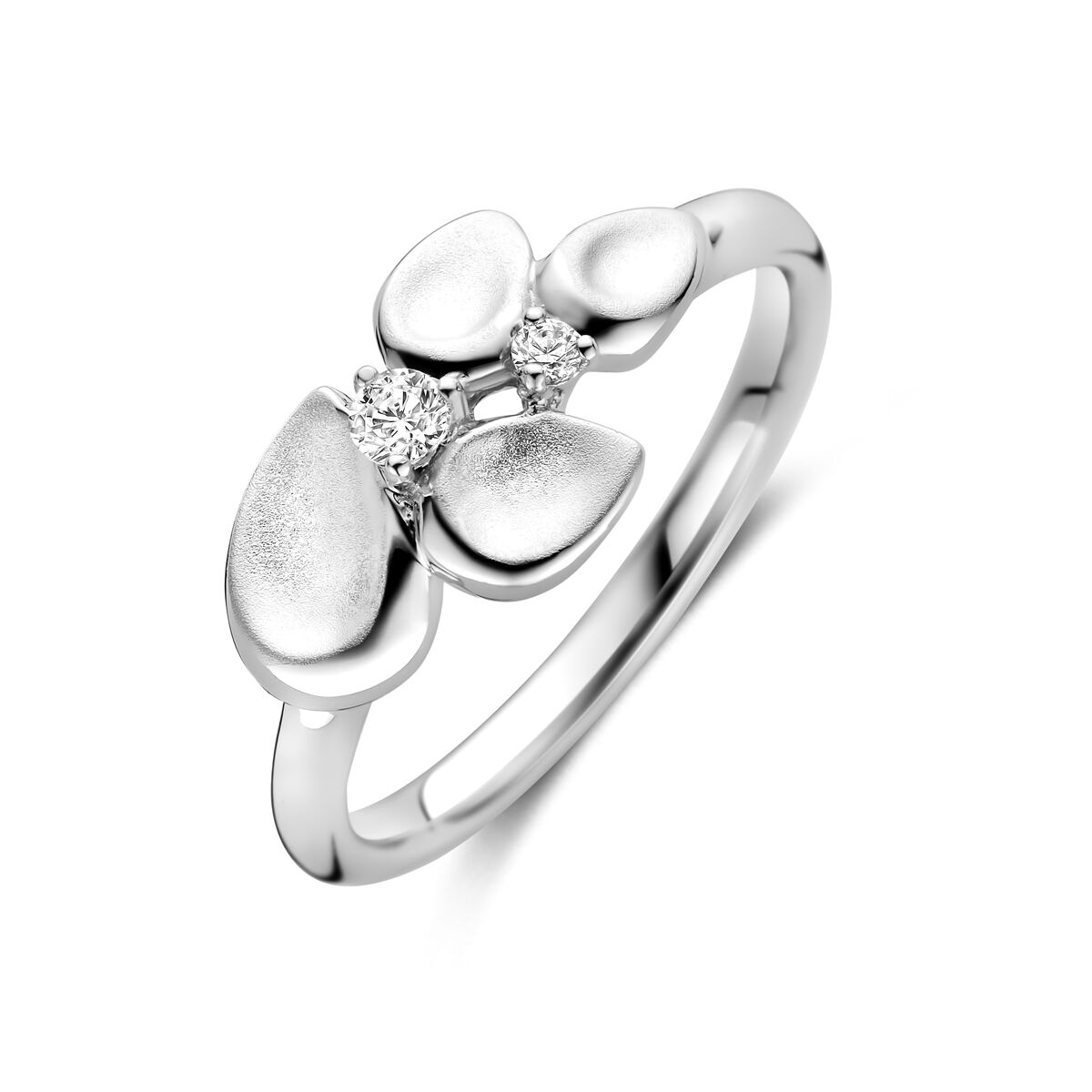 Fantasy Collection Ring zirkonia poli/mat zilver