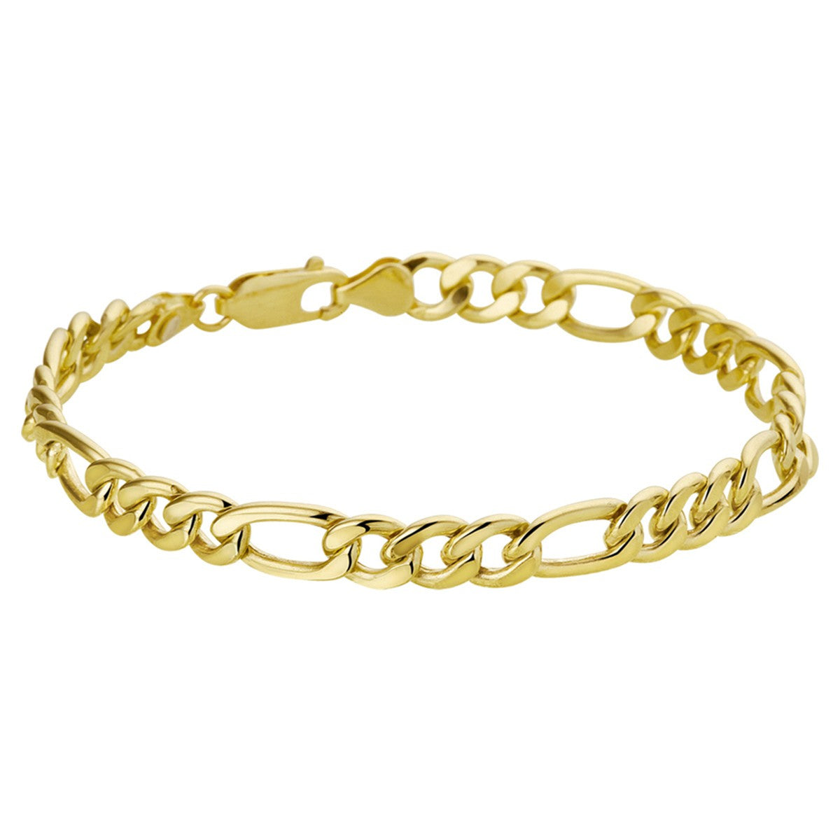 Fantasy Collection Armband figaro massief 7,0 mm silgold