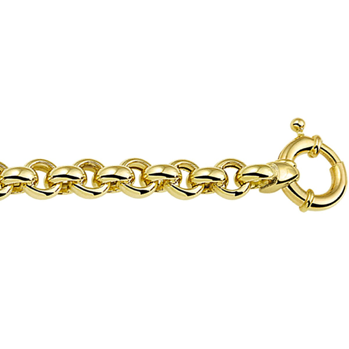Fantasy Collection Armband jasseron massief 7 mm met groot veerslot silgold