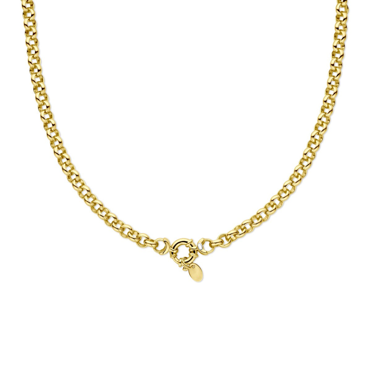 Fantasy Collection Collier jasseron massief 7 mm 45 cm met groot veerslot silgold