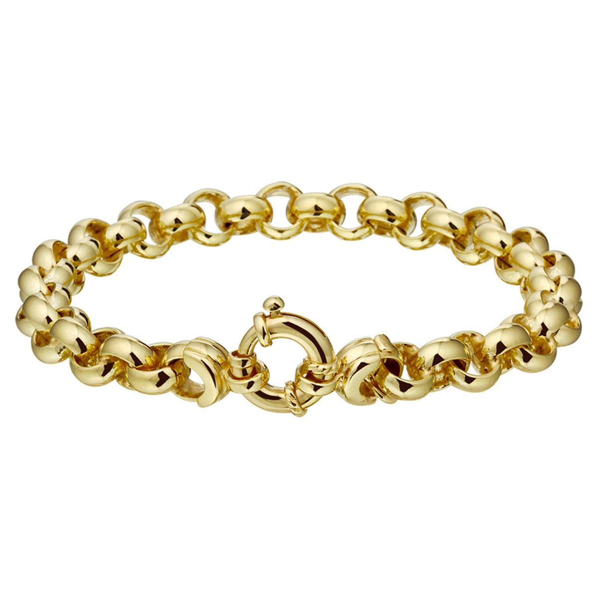Fantasy Collection Armband jasseron massief 8 mm 20 cm met groot veerslot silgold