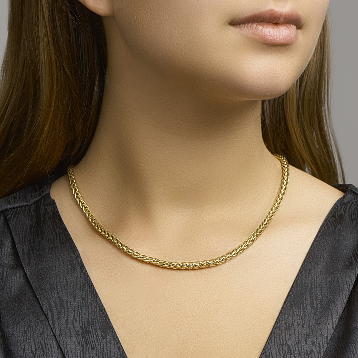 Fantasy Collection Collier vossestaart massief 4,0 mm silgold