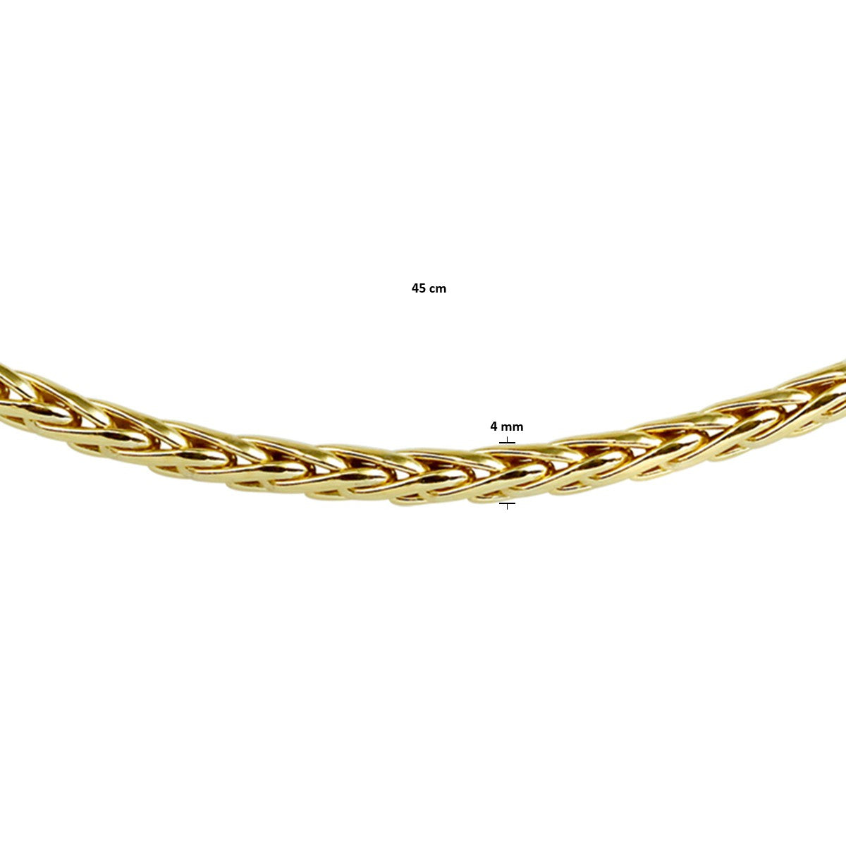 Fantasy Collection Collier vossestaart massief 4,0 mm silgold