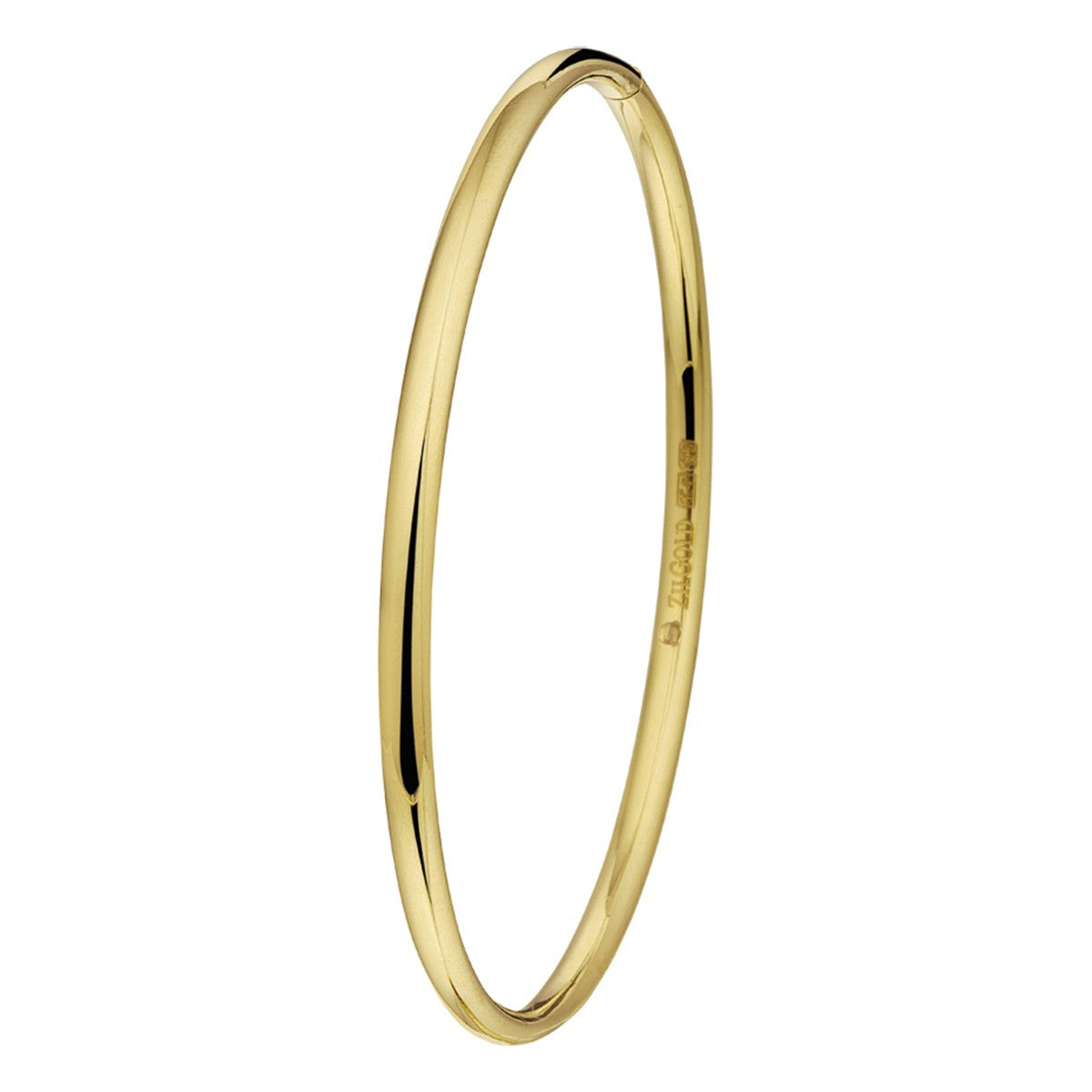 Fantasy Collection Bangle scharnier massief ovale buis 3,0 mm silgold