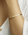 Zilgold (Geelgoud Met Zilverkern) Bangle Scharnier Massief Vlakke Buis 3 X 61 Mm 5000139 - PansiteNederland.nl