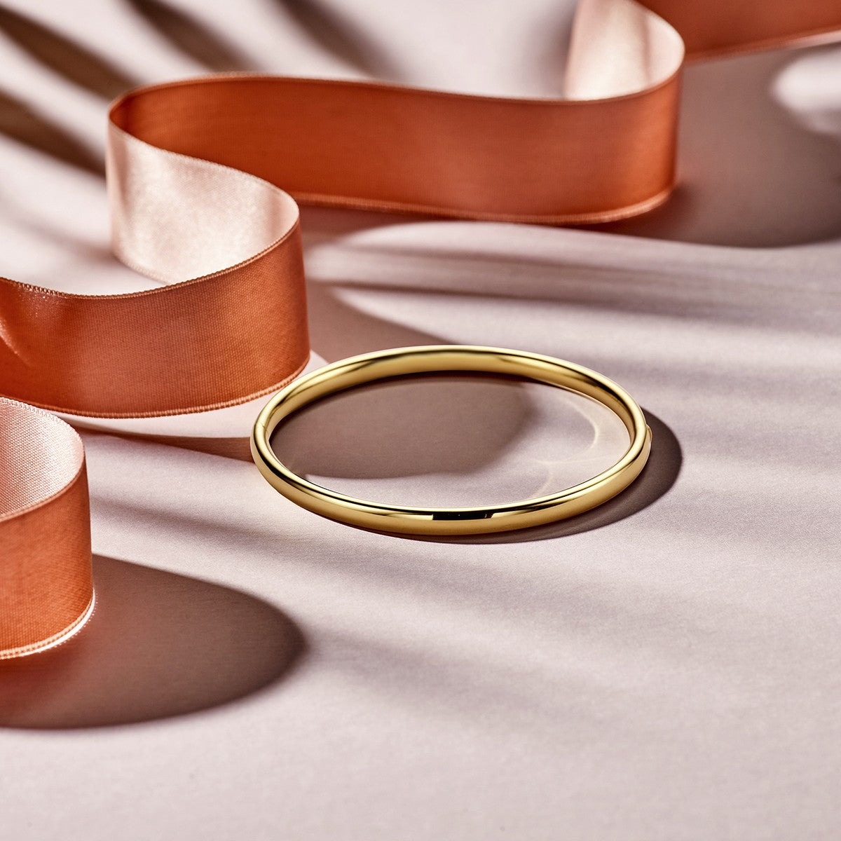 Fantasy Collection Bangle scharnier massief ovale buis 5 mm silgold