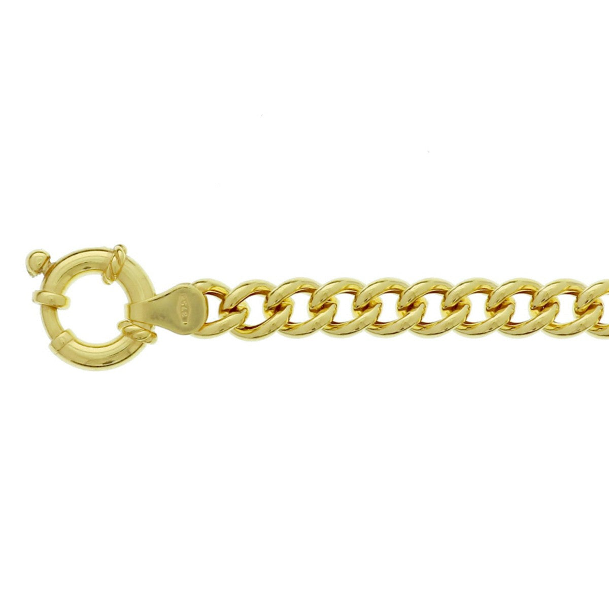 Fantasy Collection Armband gourmette massief 5,5 mm 18,5 cm met groot veerslot silgold