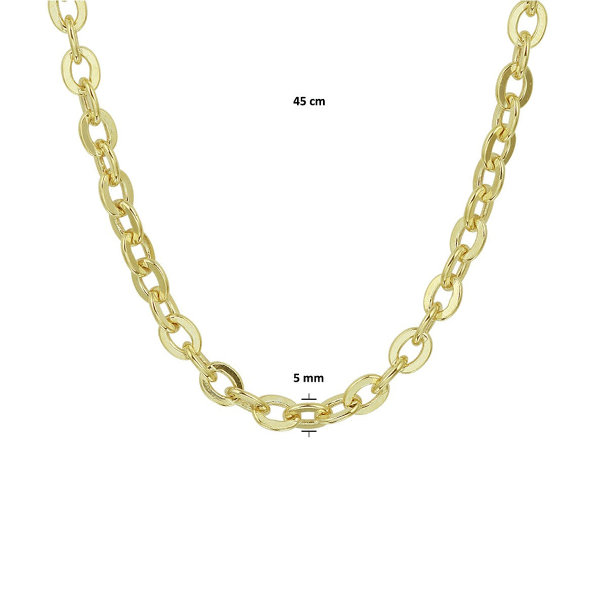 Fantasy Collection Collier anker massief 5,0 mm silgold
