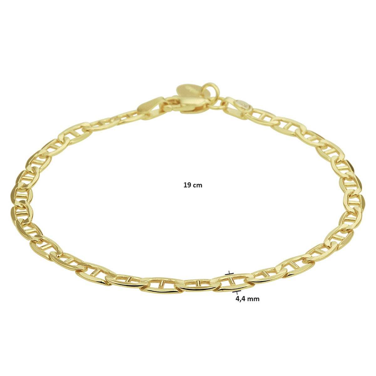 Fantasy Collection Armband anker massief 4,2 mm silgold