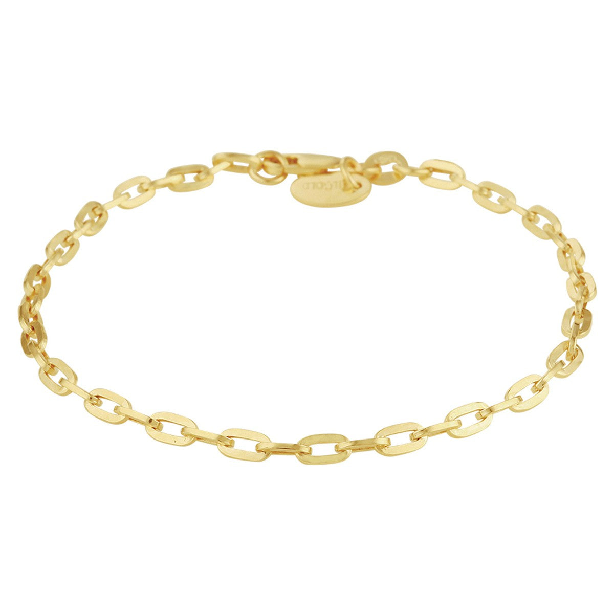 Fantasy Collection Armband anker massief 3,0 mm 19 cm silgold