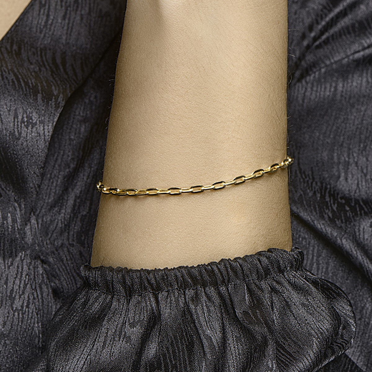 Fantasy Collection Armband anker massief 3,0 mm 19 cm silgold