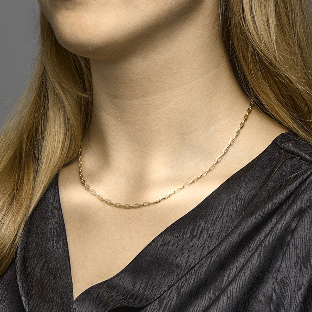 Fantasy Collection Collier anker massief 3,0 mm 45 cm silgold