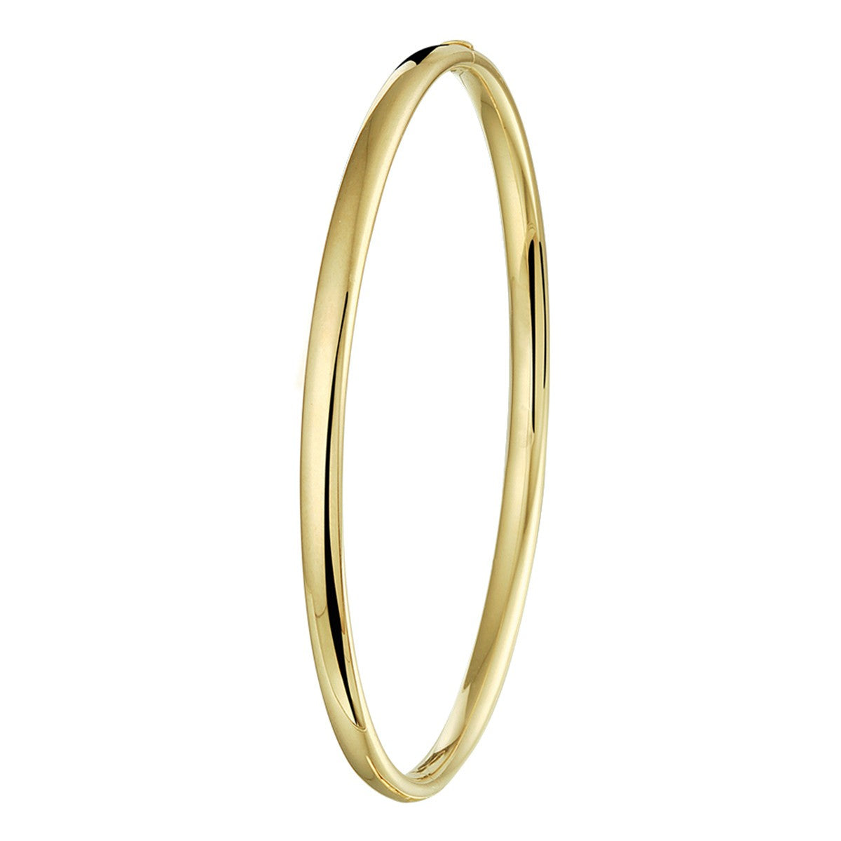 Fantasy Collection Bangle scharnier massief ovale buis 4,0 mm silgold