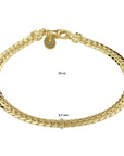 Zilgold (Geelgoud Met Zilverkern) Armband Gourmet 4,7 Mm 19 Cm 5000246 - PansiteNederland.nl