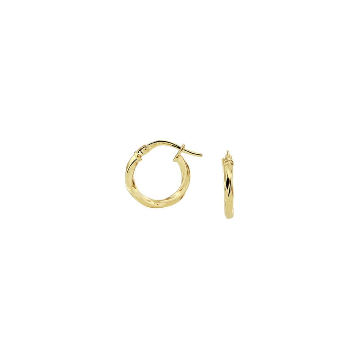 Fantasy Collection Oorbellen gedraaide buis 2,0 mm silgold - PSN5000254