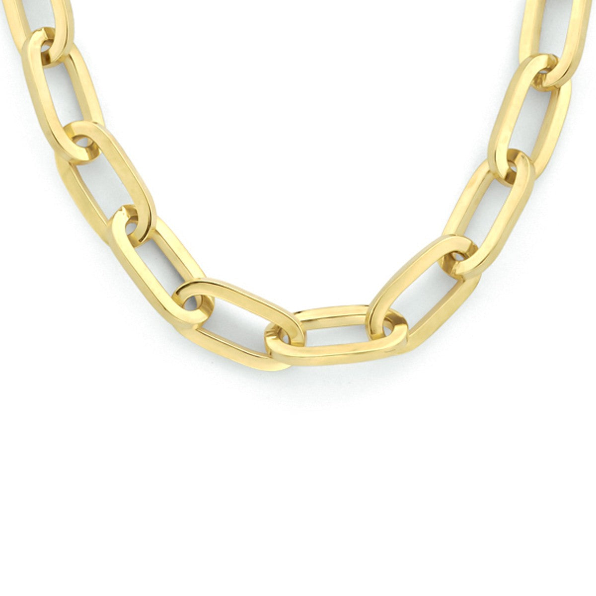 Fantasy Collection Collier paperclip plat massief 5,0 mm 45 cm silgold