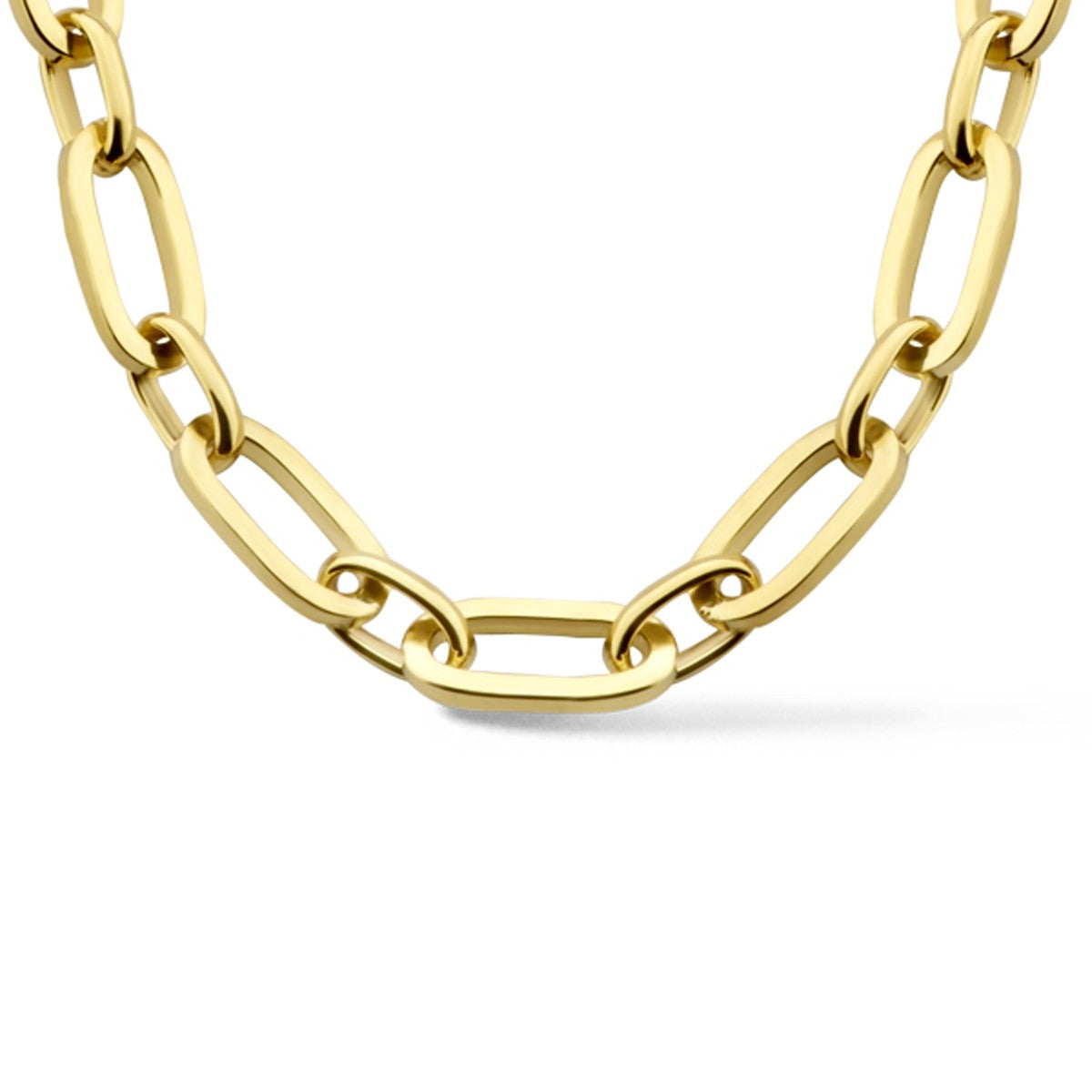 Fantasy Collection Collier paperclip massief 5,5 mm 45 cm silgold