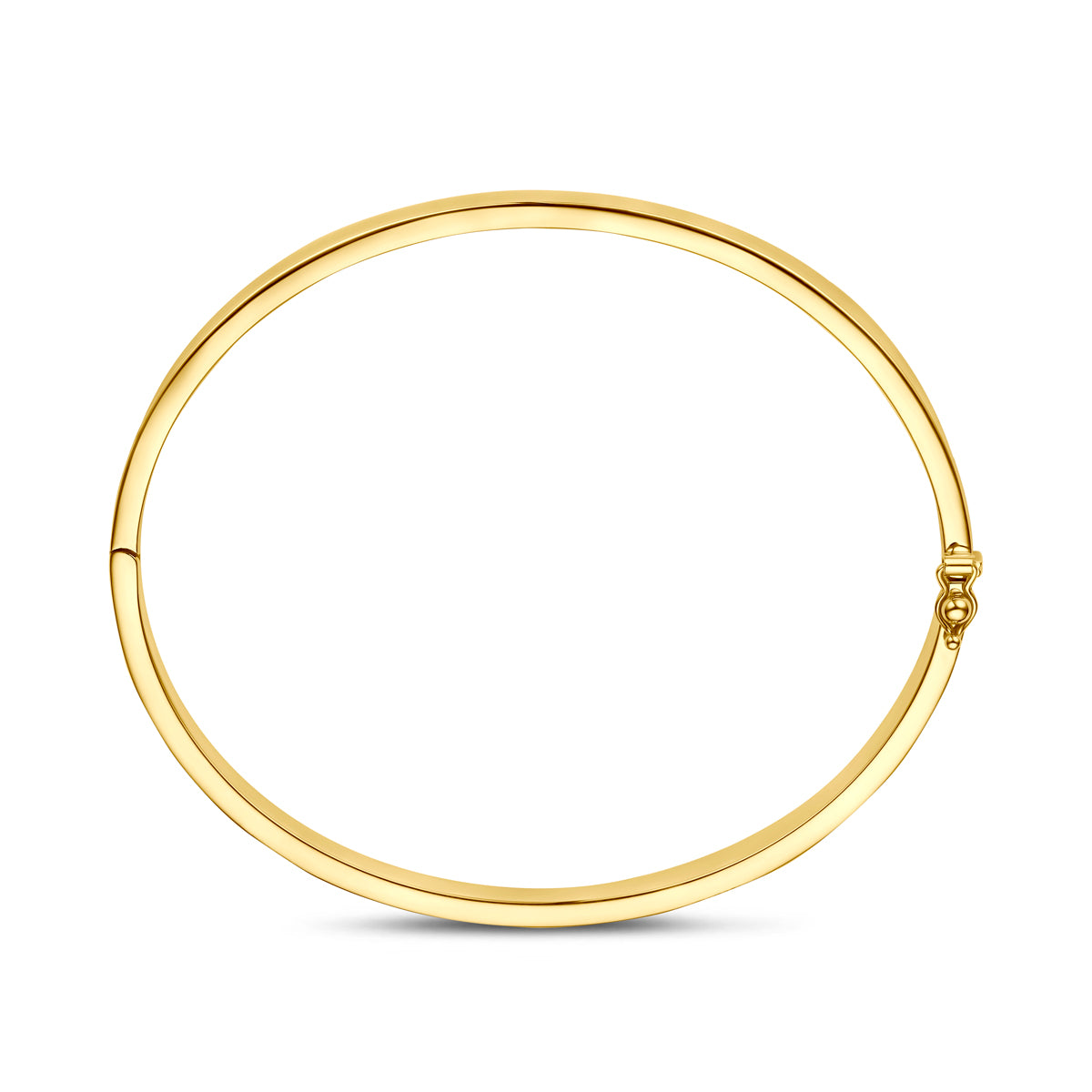 Bangle scharnier vlakke buis massief silgold 5 mm