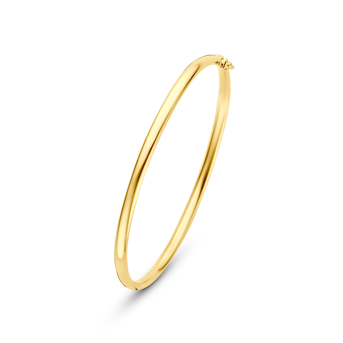 Bangle scharnier ovale buis massief silgold 3 mm