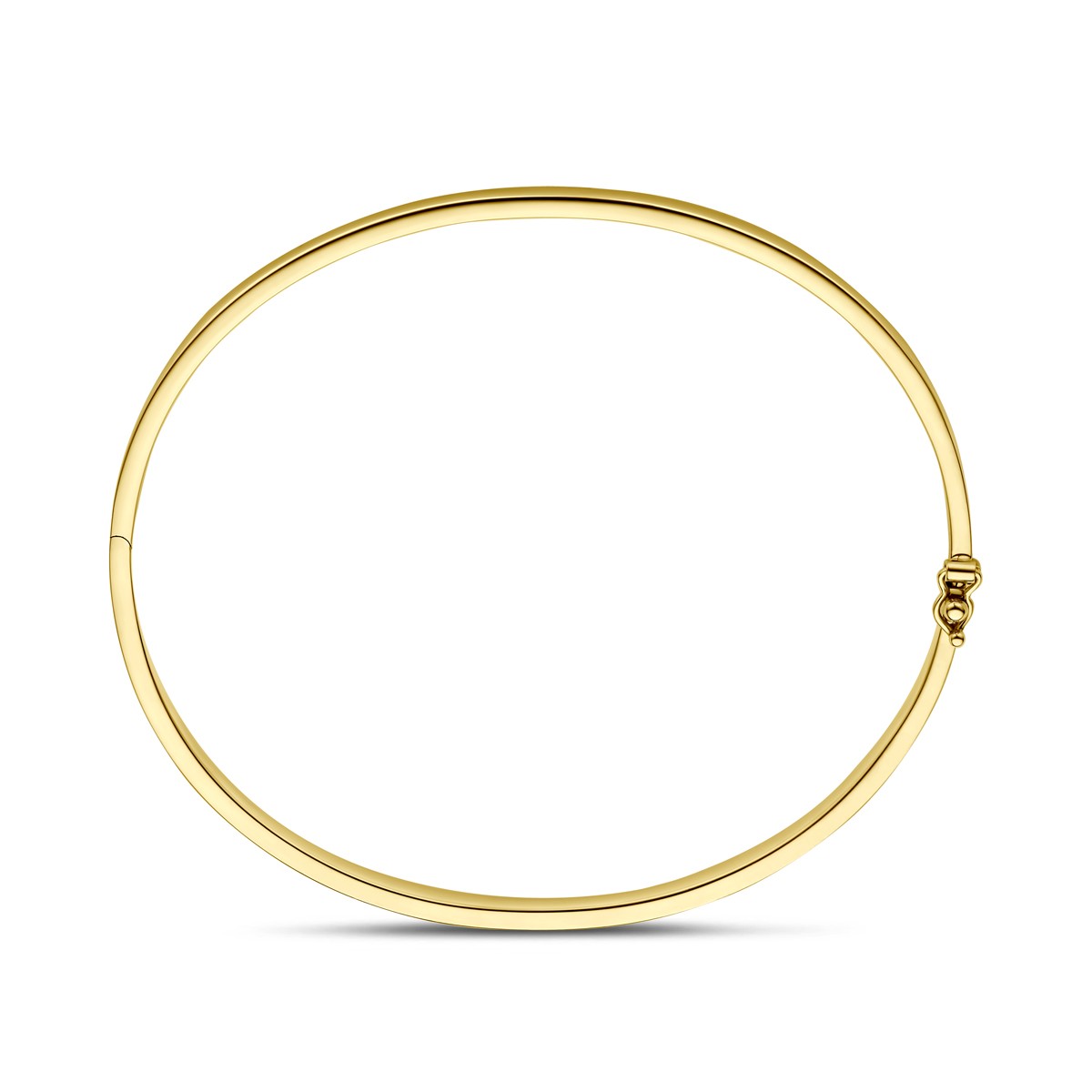 Bangle scharnier vlakke buis massief 3 x silgold 60 mm