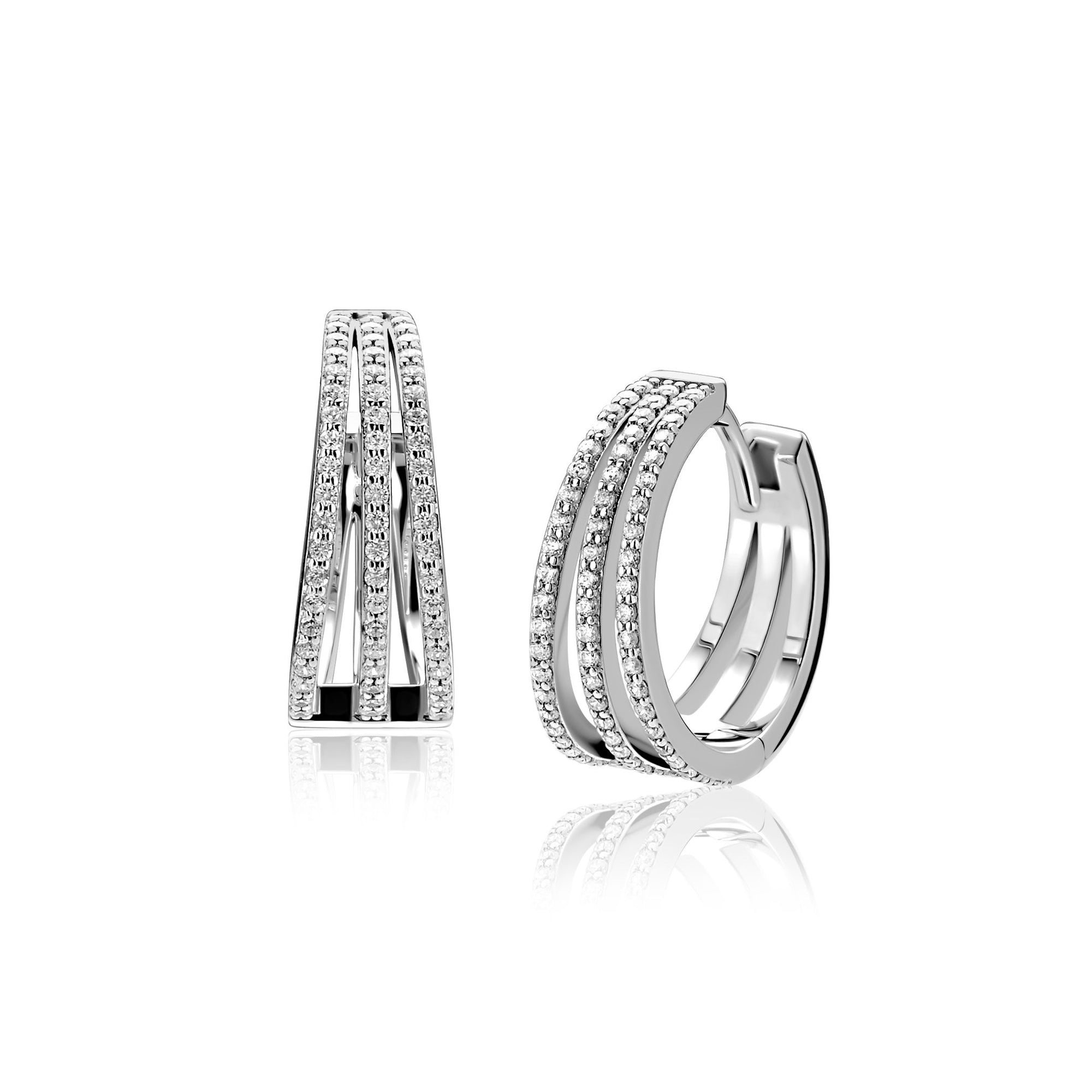 ZINZI zilveren multi-look oorringen met luxe scharniersluiting 7mm breed 18mm ZIO2727L - PansiteNederland.nl