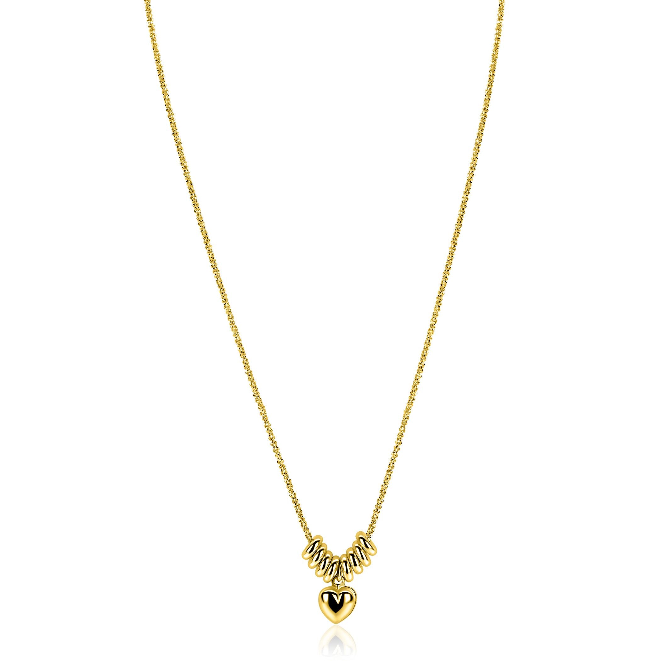 ZINZI Verguld Zilveren Ketting 42-45 cm - ZIC2760