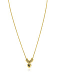 ZINZI Gold Plated Zilveren Ketting met Hart en Acht Donuts 42-45cm ZIC2760