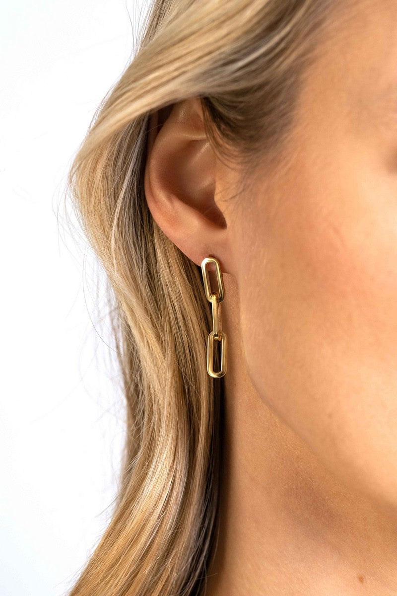 ZINZI 14K Gouden Oorknoppen ZGO361 34mm zilver oorbellen