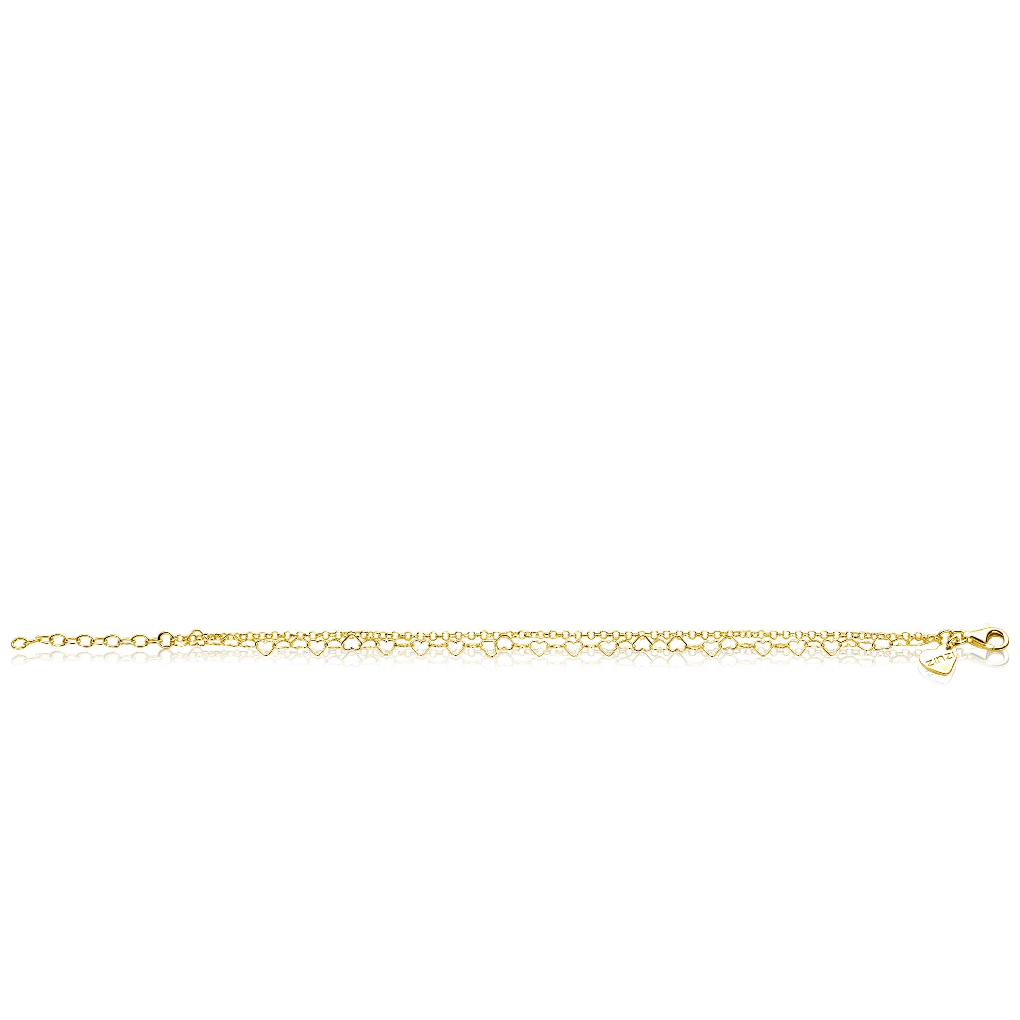 ZINZI Verguld Zilveren Armband 16-18,5 cm - ZIA2775G