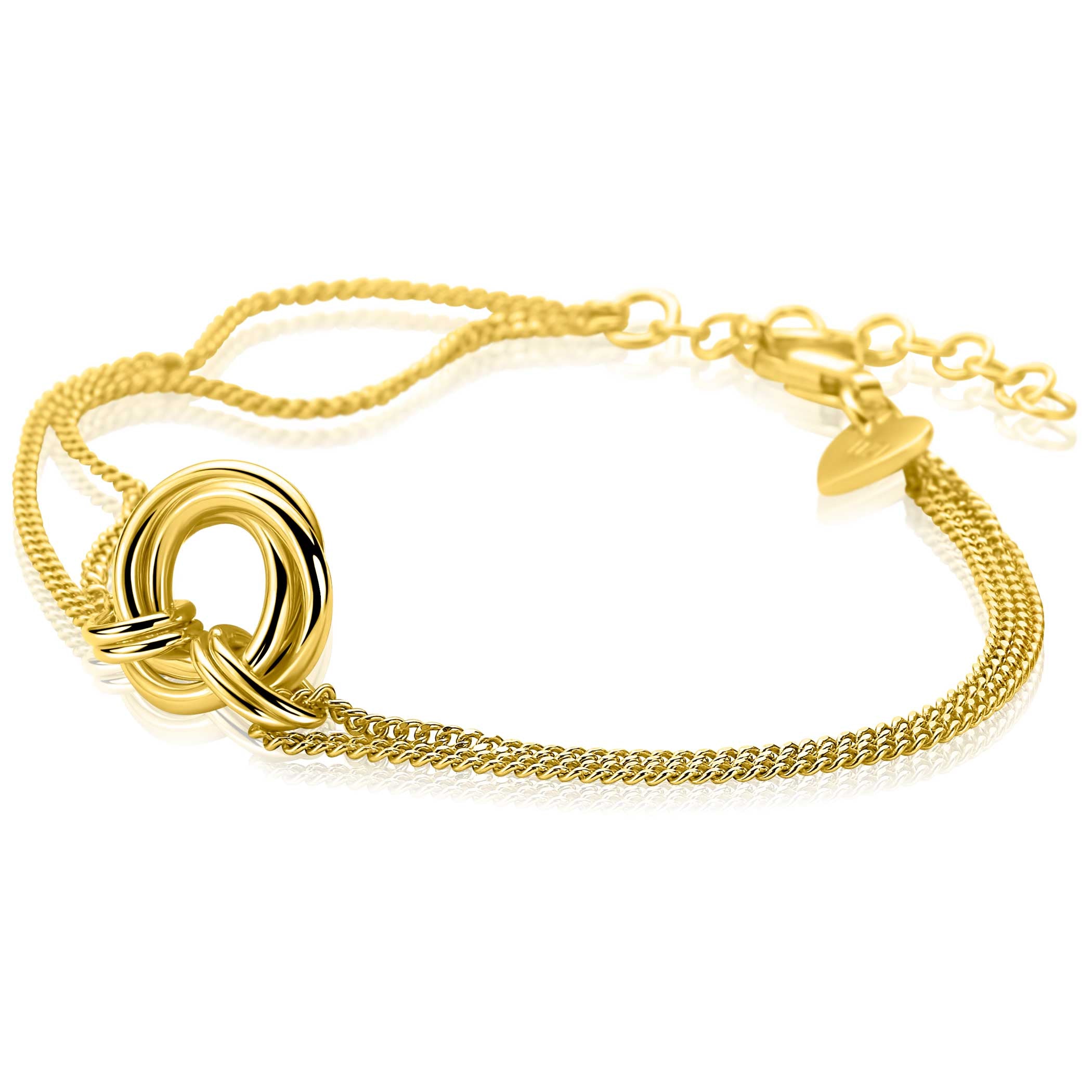 ZINZI Verguld Zilveren Armband 17-20 cm - ZIA2797