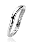 ZINZI zilveren gladde ring organisch gevormd (3mm breed) ZIR2656 - PansiteNederland.nl