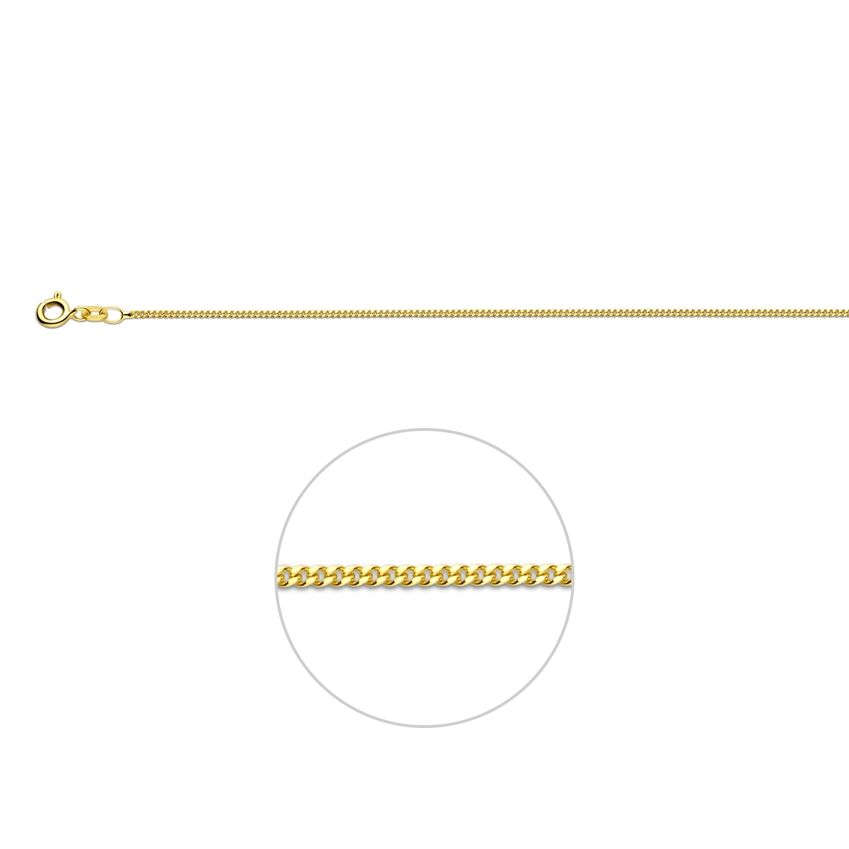 9k gourmette 1,2 mm 9K geel