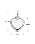 Zilver gerhodineerde graveerhanger hart 1338826 - PansiteNederland.nl