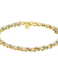 Zilgold (Bicolor Goud Met Zilverkern) Armband Geslepen Gourmette 6,2 Mm 19 Cm 5200012 - PansiteNederland.nl