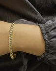 Zilgold (Bicolor Goud Met Zilverkern) Armband Geslepen Gourmette 6,2 Mm 19 Cm 5200012 - PansiteNederland.nl