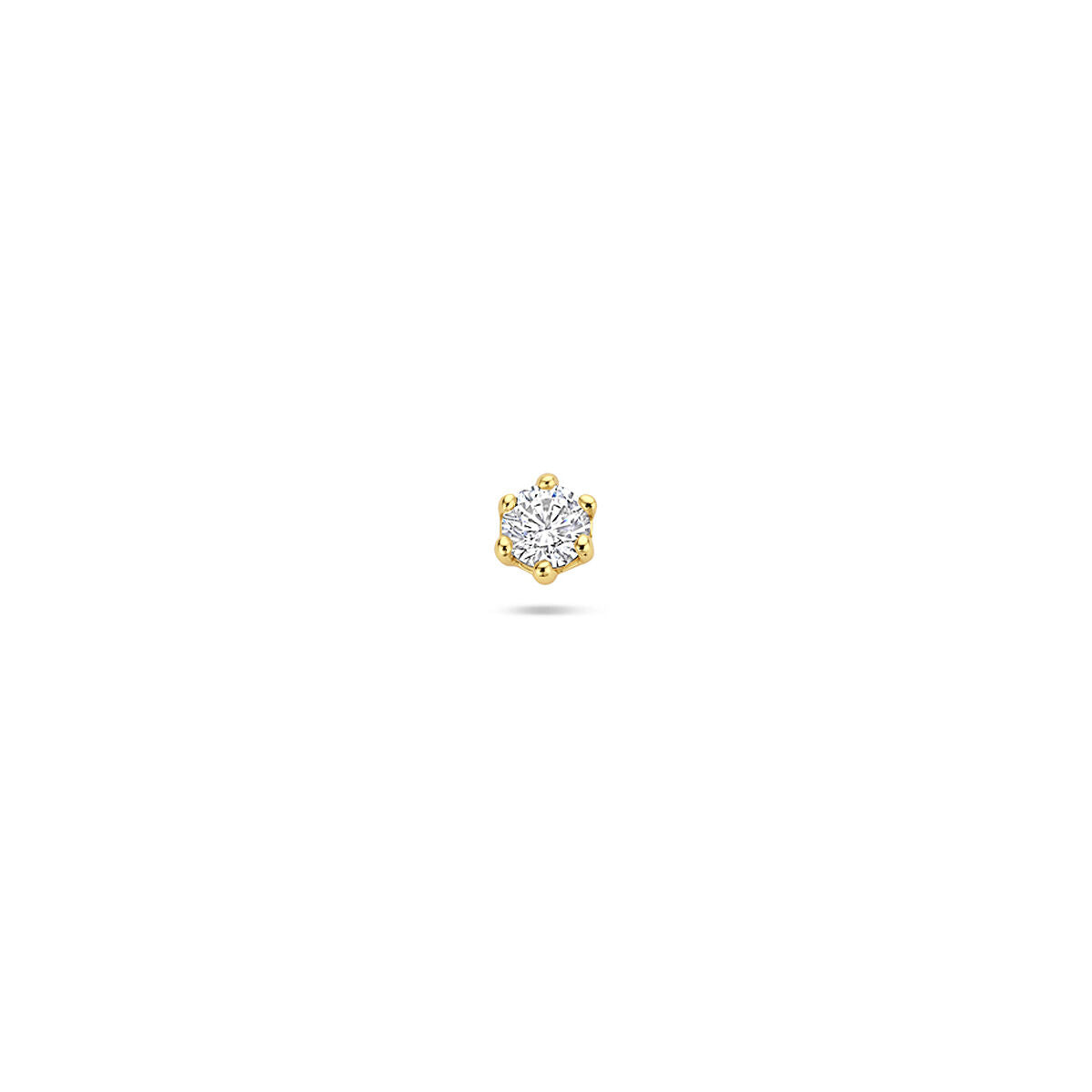 Fantasy Collection Flat back piercing zirkonia 1 micron 3,5 mm zilver verguld