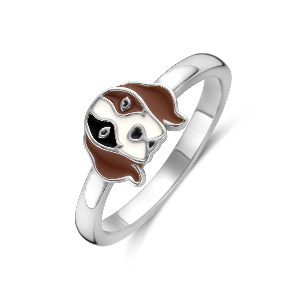 Fantasy Collection Ring emaille hond zilver