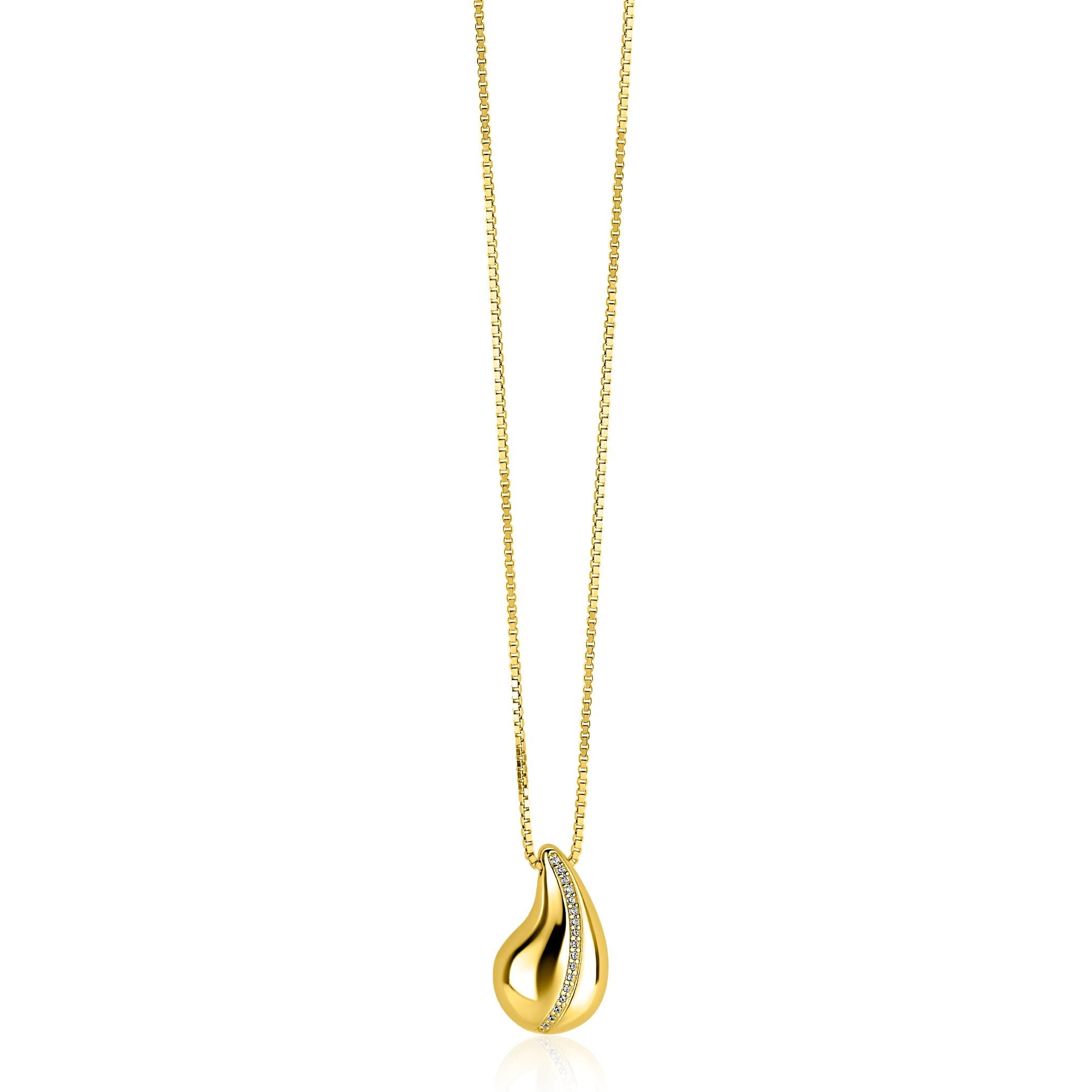 ZINZI Verguld Zilveren Ketting 45-48cm - ZIC2707Y