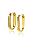 Zinzi gold plated zilveren oorringen in ovale vorm met ronde buis 3mm breed 20mm – ZIO2605G - PansiteNederland.nl