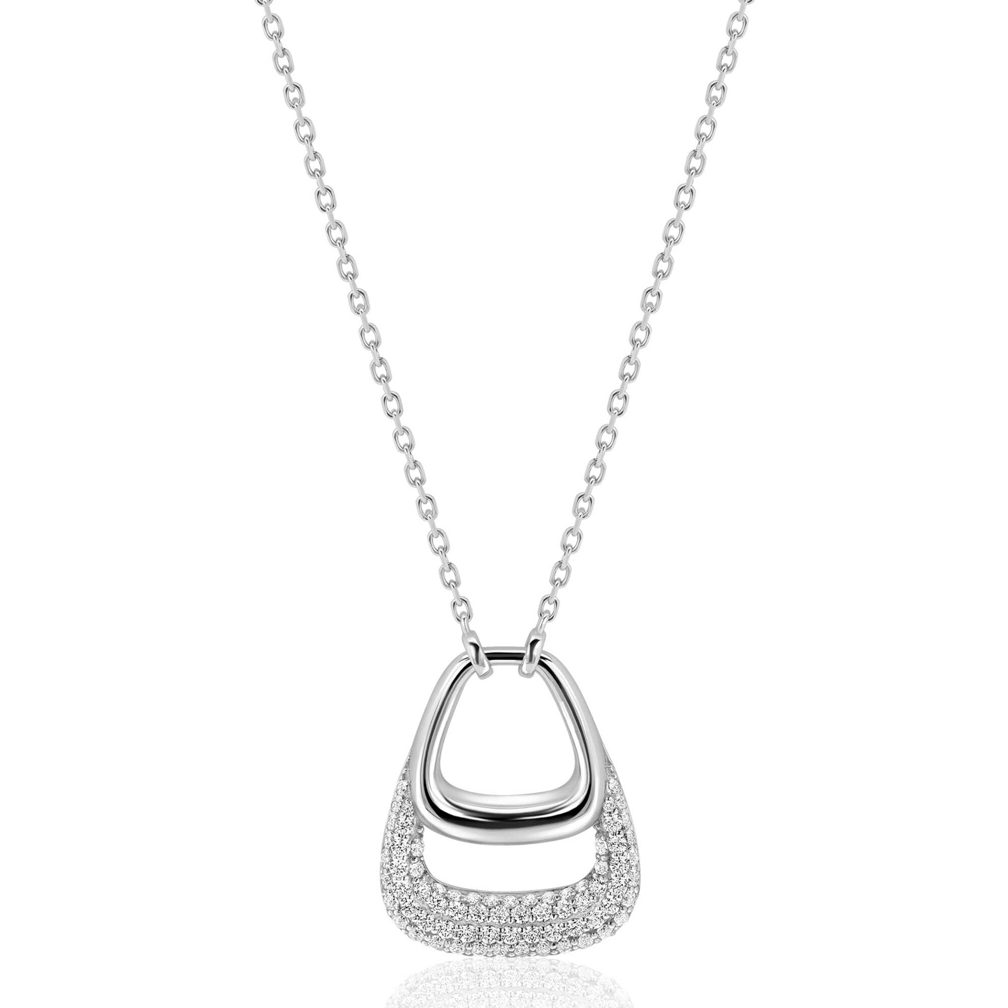 ZINZI Zilveren Ketting met Witte Zirkonia ZIC2806