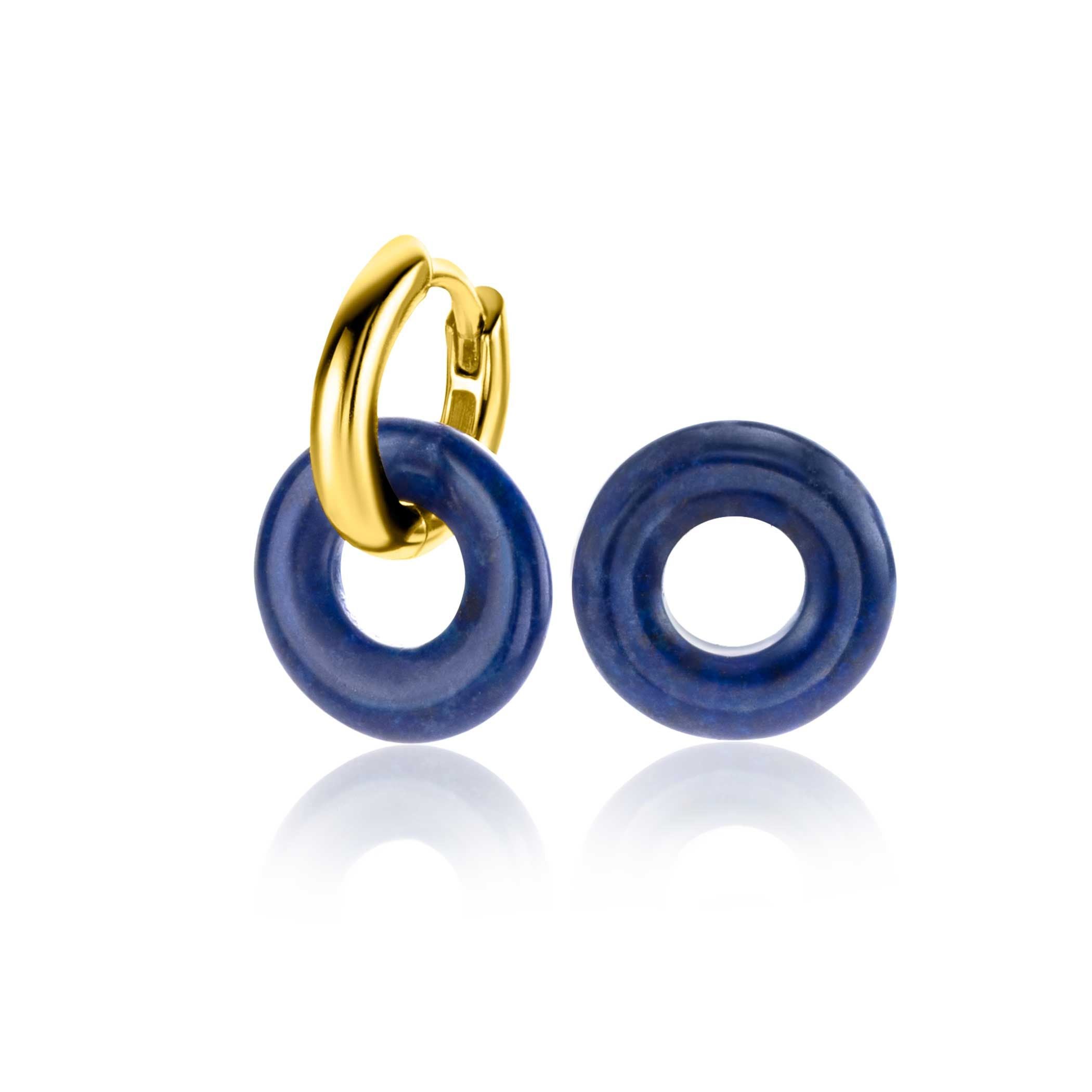 ZINZI Edelsteen Oorbedels met Blauwe Lapis Lazuli - ZICH2274L
