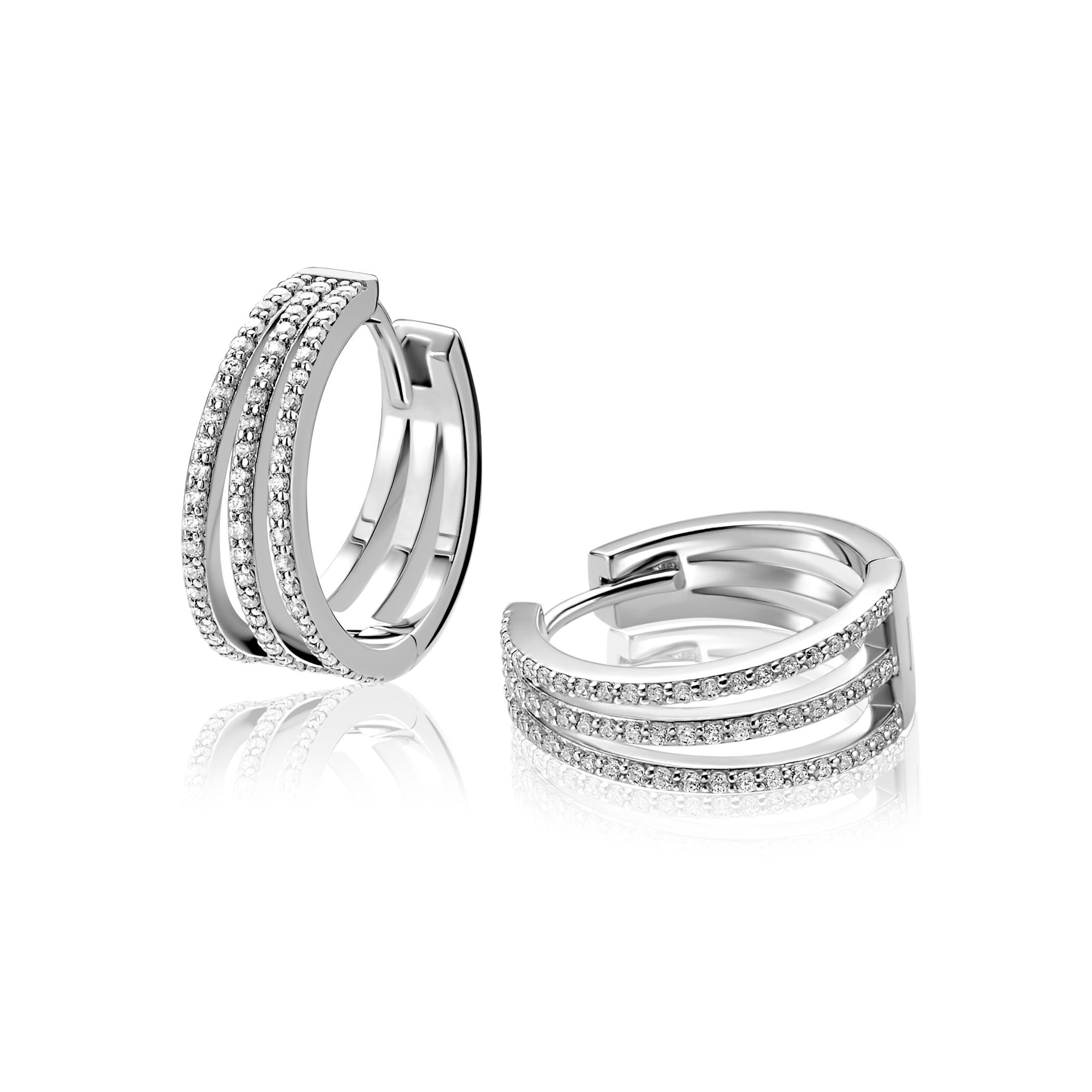 ZINZI zilveren multi-look oorringen met luxe scharniersluiting 7mm breed 18mm ZIO2727L - PansiteNederland.nl