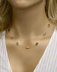 14K geelgoud collier zwart rutiel en onyx 42 - 45 cm 4023147 - PansiteNederland.nl