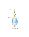 14K geelgoud hanger blauw topaas 4030824 - PansiteNederland.nl