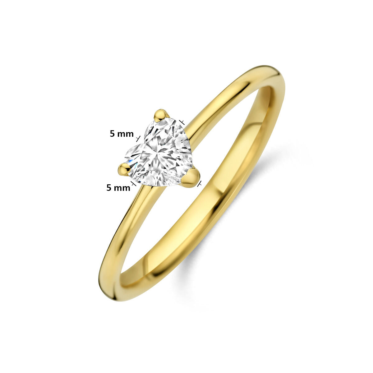 Fantasy Collection Ring hartje lab grown diamant 0.30ct f vs 14K geelgoud