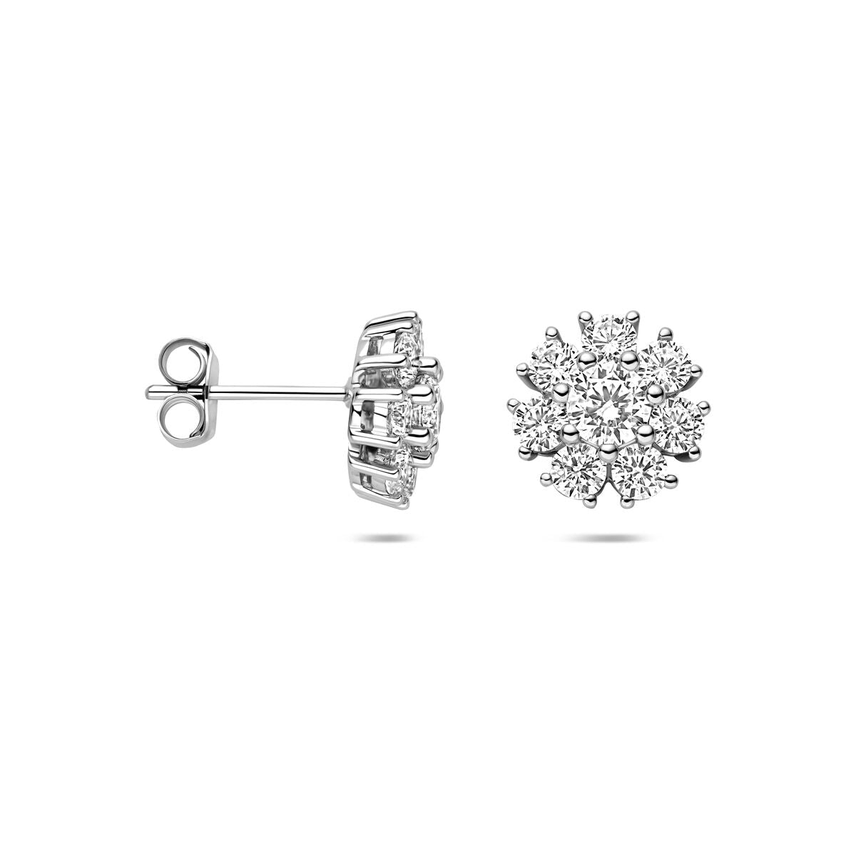 Fantasy Collection Oorbellen zirkonia 10,5 mm zilver