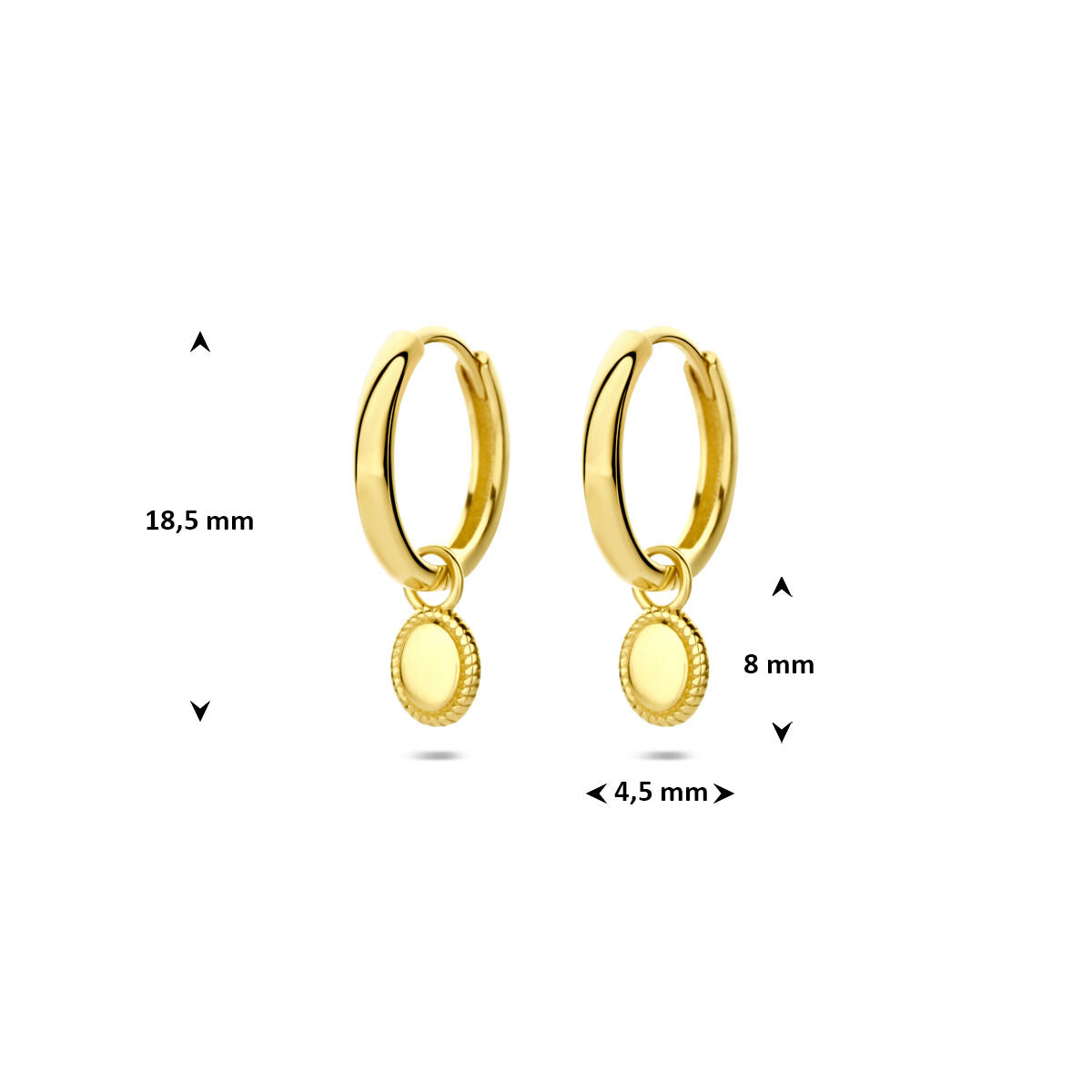 Fantasy Collection Oorbellen 18,5 mm 14K geelgoud