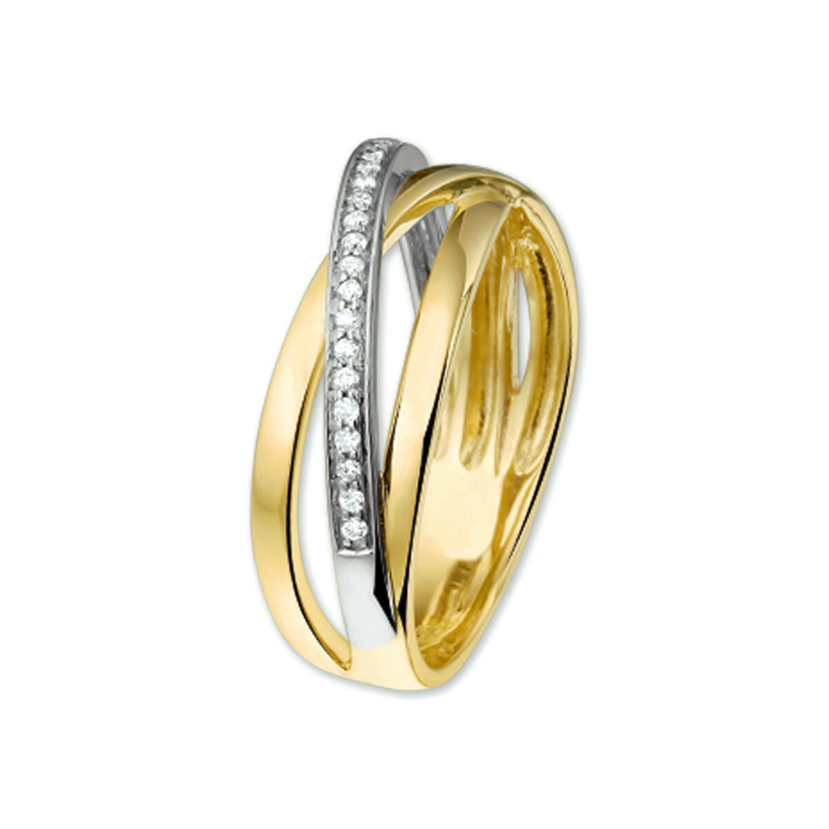 14K Bicolor Gouden Diamanten Ring